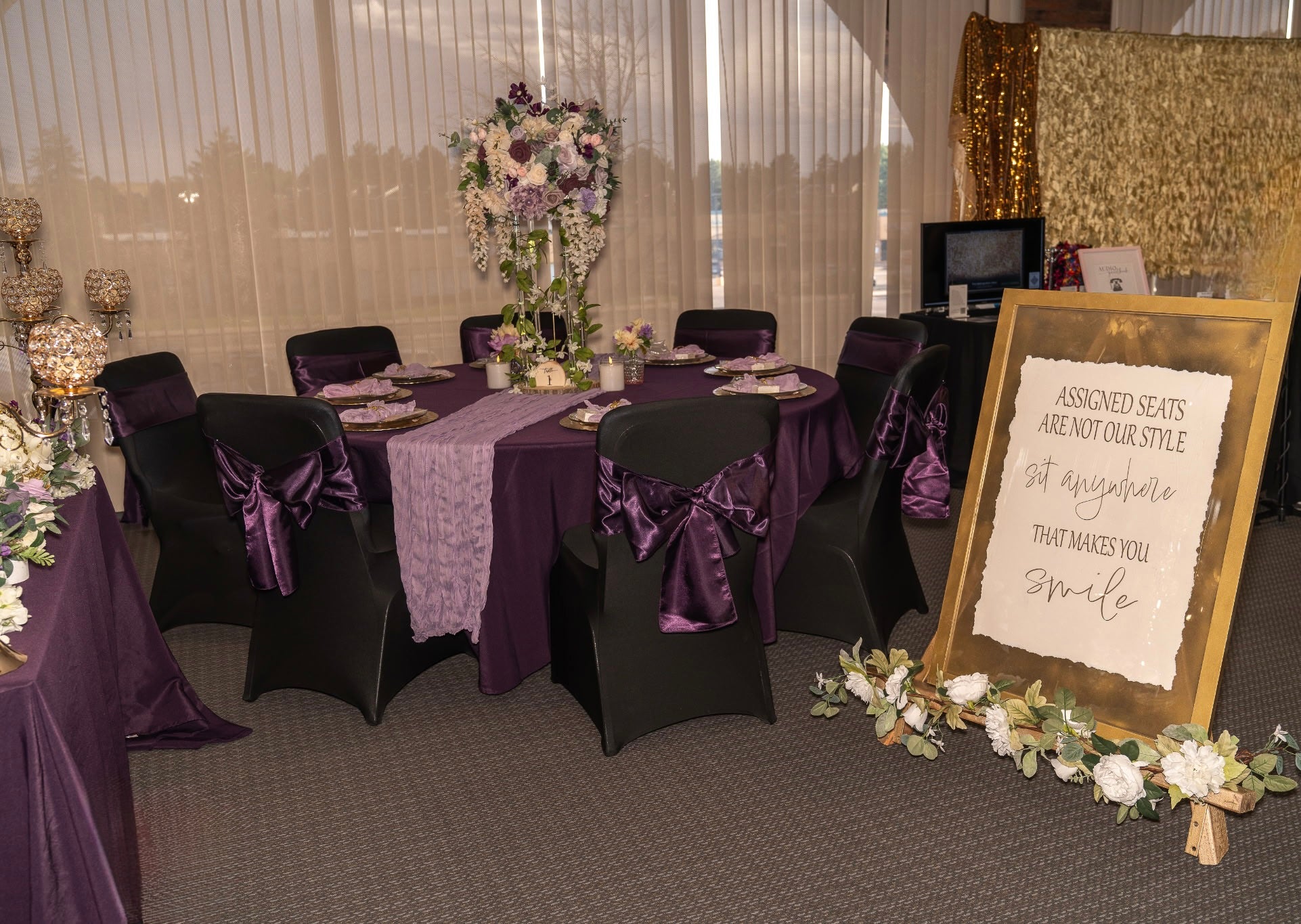 Picture Perfect Purple Table Centerpiece Package