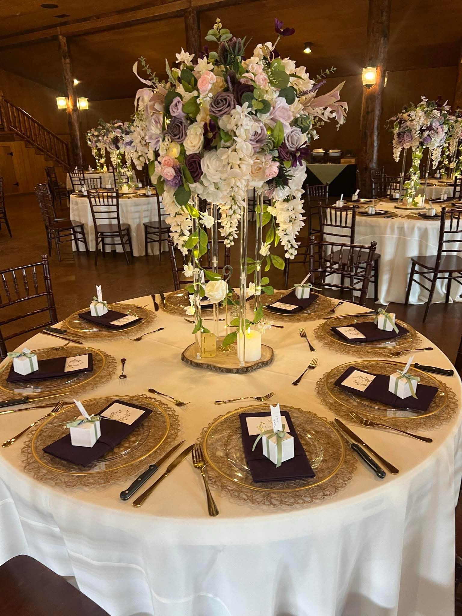 Picture Perfect Purple Table Centerpiece Package
