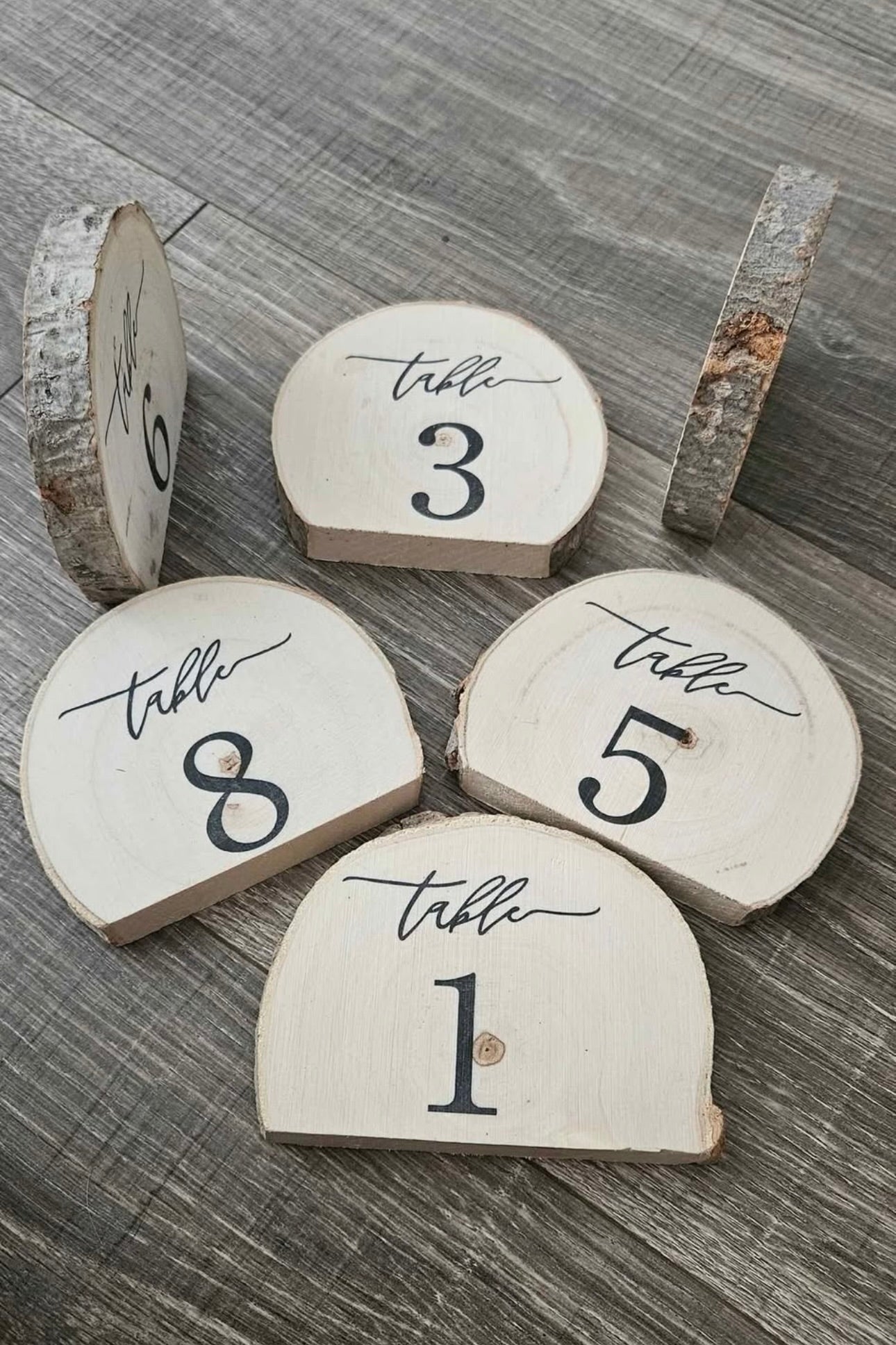 Wood Table Numbers